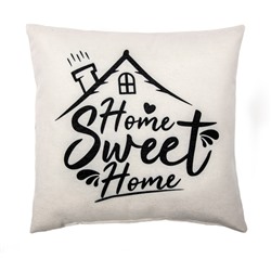 Подушка декоративная с фотопечатью 40х40 см, ткань смесовая, 'Sweet home'