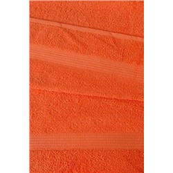 Полотенце махровое 50х90 бордюр №120 -пл. 350 гр/м2- (ярко-оранжевый, 303)