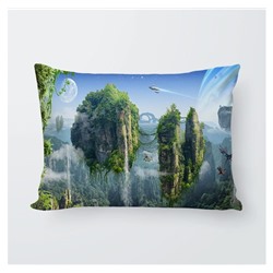 Подушка декоративная с 3D рисунком "Сказочный пейзаж"