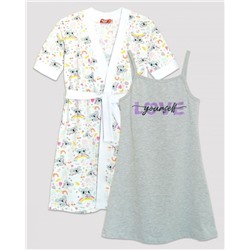 Комплект для девочки (сорочка+халат) 91215 коала