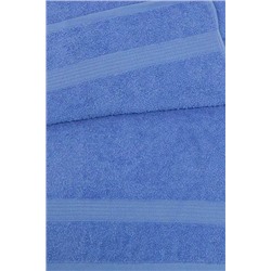 Полотенце махровое 70х130 Эконом - (темно-голубой, 602)