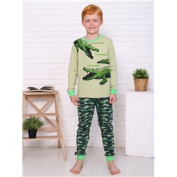 Пижама детская Кайман дл.рукав  зеленый