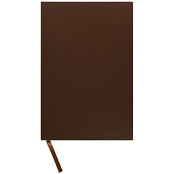 Ежедневник А5 недатированный LITE DERBI 136 листов коричневый, твердая обложка, с закладкой-ляссе