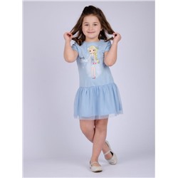 Платье детское "ПлД-41" снежка голубое, трикотаж (арт. ПлД-41)