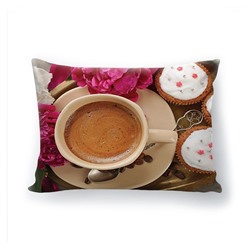 Подушка декоративная с 3D рисунком "Кофе со сливками"