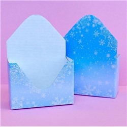 Декоративный конверт-кашпо для букетов и композиций - Снежинки