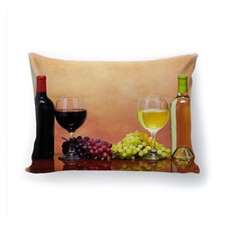 Подушка декоративная с 3D рисунком "Глоток вина"