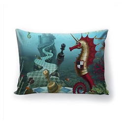 Подушка декоративная с 3D рисунком "Морской конек 3"