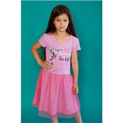 Платье детское 22472 Enchantimals кор. рукав розовый