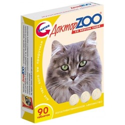 Доктор ZOO Витамины для кошек со вкусом сыра 90 табл.