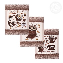 Набор полотенец из рогожки Кофе-Брейк (45х60 см, 3 шт.) АРТ-Дизайн