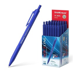 Ручка шариковая автоматическая ErichKrause R-305, цвет чернил синий