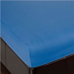 Простыня на резинке трикотажная 60х120 / Blue (синий)