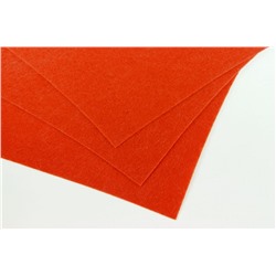 Фетр листовой жесткий IDEAL 20х30см цв.628 красно-оранжевый - уп.5 листов