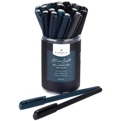 Ручка шариковая LOREX DARK VELVET, серия Slim Soft, чернила на масляной основе, круглый прорезиненный корпус, синие чернила