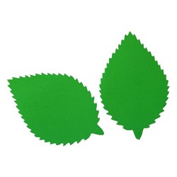 фом8-3-1 Заготовка из фоамирана "Лист пильчатый", 5х7 см,10 шт, зелёный