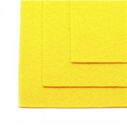 Фетр листовой мягкий IDEAL 20х30см цв.643 жёлтый - уп.5 листов
