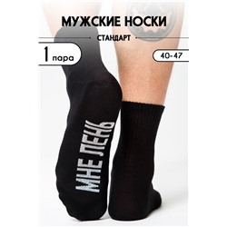 Носки мужские Мне лень (1 пара) черный