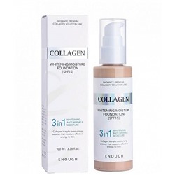 К-497079 Тональная основа Сияющая с коллагеном Collagen Whitening Moisture SPF15, 100мл (тон21)