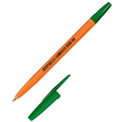 Ручка шариковая CORVINA 51 VINTAGE, 1мм, зеленый, оранжевый шестигранный корпус