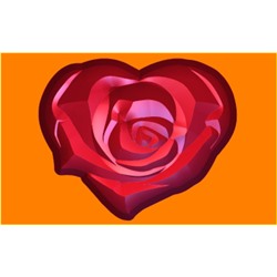 Пластиковая форма - БП 396 - Сердце роза