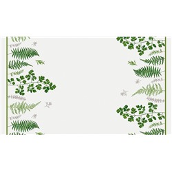 Ткань вафельное полотно 150 см Ботаника (светлая скатерть) (белый)
