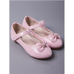 Туфли для девочки с бантиком, розовый