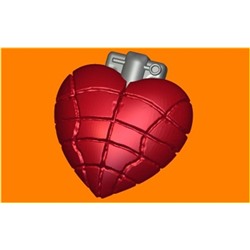 Пластиковая форма - БП 407 - Сердце граната