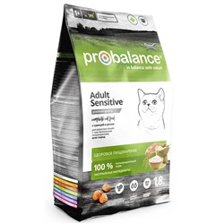 ПроБаланс Sensetive корм сухой д/кошек с чувствительным пищеварением курица-рис, 1,8 кг