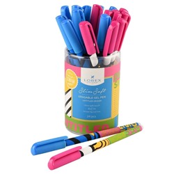 Ручка гелевая пиши-стирай LOREX UNTITLED DESIGN Slim Soft 0,5 мм синие чернила, ultra-soft touch