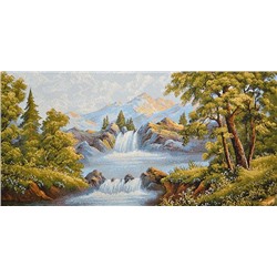 Картина 35х70 гобелен "Горная река" (евро)