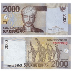Банкнота 2000 рупий 2009 года, Индонезия, UNC