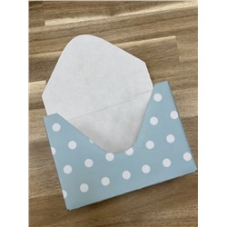 Декоративный конверт-кашпо для букетов и композиций - Горох бирюзовый
