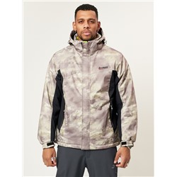 Спортивная куртка мужская зимняя бежевого цвета 78018B