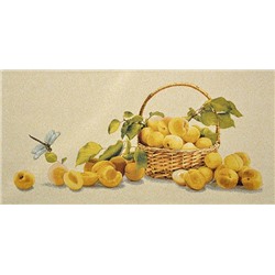 Картина 35х70 гобелен "Корзина с абрикосами" (евро)