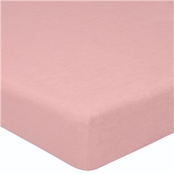 Простыня на резинке махровая 90х200 / розовый