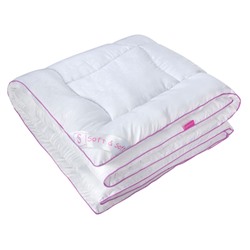 Одеяло ЛЕБЯЖИЙ ПУХ 300 гр, 'Soft&Soft' 2,0 спальное, в микрофибре с тиснением, 100% полиэстер