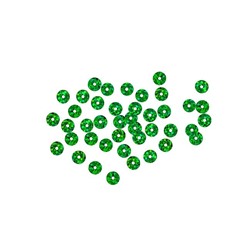 Пайетки плоские, 6 мм, упак./10 г, "Астра" (50104 зеленый голограмма)