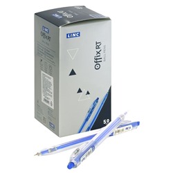 Ручка шариковая автоматическая Linc OFFIX RT синий 0,7 мм трехгран. корпус