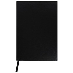 Ежедневник А5 недатированный LITE DERBI 136 листов черный, твердая обложка, с закладкой-ляссе