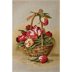 Картина 25х35 гобелен "Корзина тюльпанов" (евро)