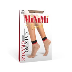 Носки MiNiMi GRANGE 20 (в горошек с цветной полосой)