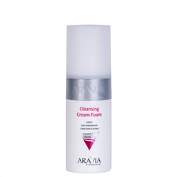 406626 ARAVIA Professional Крем для умывания с маслом хлопка Cleansing Cream Foam, 150 мл/12