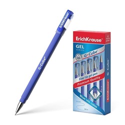 Ручка гелевая ErichKrause G-Cube, цвет чернил синий (в коробке по 12 шт.)