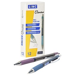 Ручка шариковая автоматическая LINC ELANTRA, 0,7 мм, синяя, резиновый грип