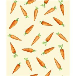 Ткань вафельное полотно 50 см Морковки арт. 29126-1 (желтый)