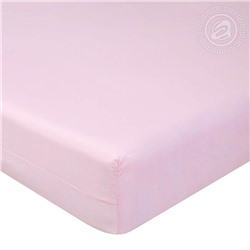 Простыня на резинке поплин 200х200х20 Византия (Розовый) АРТ-Дизайн