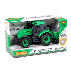 323017 Полесье Трактор "Прогресс" сельскохозяйственный инерционный (зелёный) (в коробке)