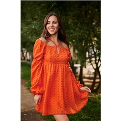 Платье женское 7337 оранжевый