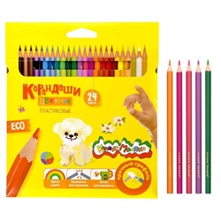 Набор цветных карандашей Каляка-Маляка 24 цветов, станд. грифель, шестигранные, пластик